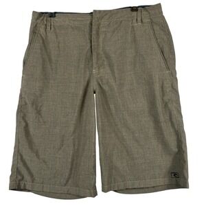 Rip Curl Mens 33 Hybrid Chino Shorts Amphibian Surf Golf Olive Green Performance